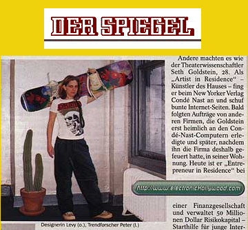 Jaime Levy in Der Spiegel magazine - March, 1999