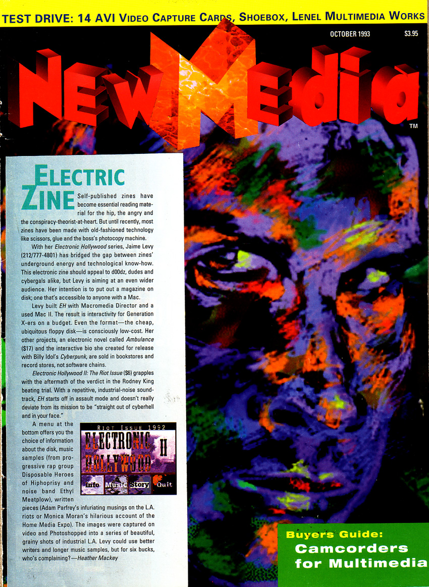 Jaime Levy in New Media magazine - October, 1993