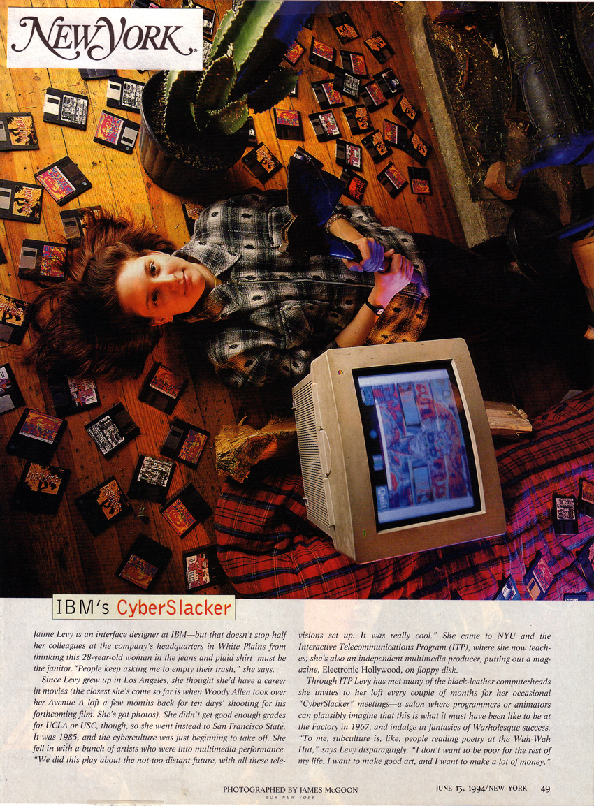 Jaime Levy in New York Magazine - June 1994