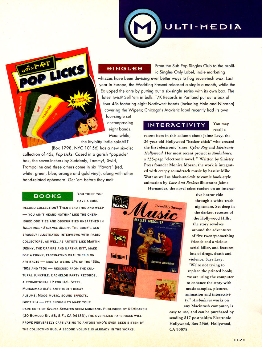 Jaime Levy in Option Magazine - June 1993
