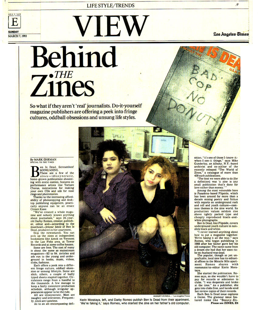 Jaime Levy in The Los Angeles Times - March 1993 - 1