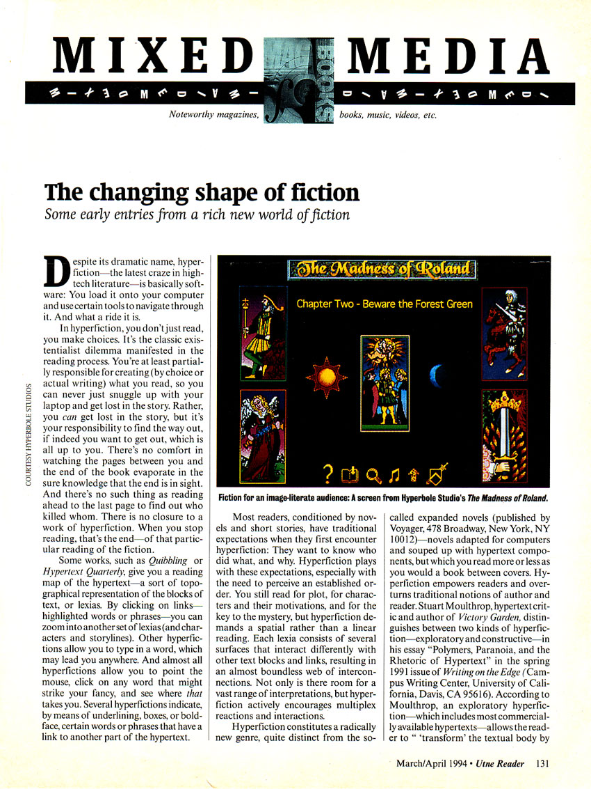 Jaime Levy in Utne Reader - March 1994 - 1